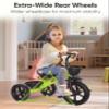 RIDYEE Toddler Tricycle for 1.5 to 5 Years, Tricycle for Ages 2-4 Years, Extra-Wide Rear Wheelbase for Stability, Trikes for Kids 1-3 with Dual Storage Baskets, Easy to Carry Seat, Green view 3