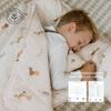 Bloomere Organic Toddler Nap Mat  100% Cotton Fabric Kids Sleeping Mat & Detachable Pillow  Sleeping Bag with Soft 1.5 Pad  Washable Travel Essentials  Nap Mat for Daycare, Preschool (Animal) view 2