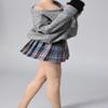 1/6 Scale Female Clothes, Student Pleated Skirt Sweatshirt Suit School Girl Outfit Clothing for 12-inches Action Figure, 1/6 Girl Costume Accessory for Tbleague Dolls Action Figure (Skirt 1) view 2