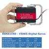 150KG Robot Servo Motor 12V High Torque Steel Gear Digital Steering Servo for RC Vehicles, Robotic Arms, Humanoids, and More  with Mount Brackets (180 Degrees) view 2