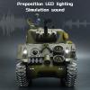 Henglong 1:16 US M4A3 Sherman RC Main Battle Tank, 2.4Ghz Remote Control Metal Tank for Adults Model Toy (Professional Version) view 3