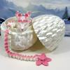 24 Inches 3D Printed Dragon with Dragon Egg, Articulated White and Pink Cherry Blossom, Fidget ADHD Autism Toy Executive Desk Toy D016-DR-24-WE view 2