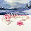 24 Inches 3D Printed Dragon with Dragon Egg, Articulated White and Pink Cherry Blossom, Fidget ADHD Autism Toy Executive Desk Toy D016-DR-24-WE view 4