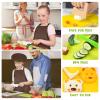 DEABOLAR 12PCS Kids Cooking Sets Real with Kids Apron, Kids Knife Set for Real Cooking, Toddler Kitchen Tools with Kids Cutting Board and Knife Set for Girl Boy view 3