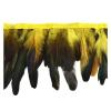 10 meter rooster feather border tape, cockscomb pheasant feather clothing, satin ribbon sewing decoration(Yellow) view 2