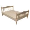 1:12 Scale European Double Bed Model Wooden Miniature Bedroom Furniture for DIY Projects Railway Station Fairy Garden Craft view 1