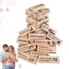 Spanish Lust Tower, Tower Blocks Game for Adults, 48Pcs Super Naughty Couples Game Valentine Tumbling Tower Stacking Blocks Game Gift for Friend view 1