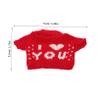ifundom Cute Bear Sweater Outfit for Plush Toys DIY Doll Clothing Interactive Family Activity Red Letter Design for and Playtime view 2