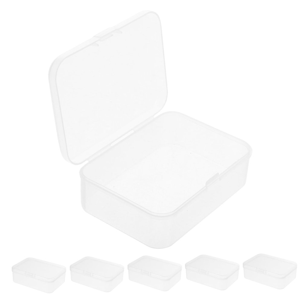Alasum 6pcs Stackable Card Organizer Box Small Plastic Storage Containers Lids for Business Cards Trading Party