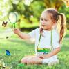 2 Set Bug Catcher for Kids- Educational Bug Catching Kit Including Butterfly Net, Insect Clip, Tweezer, Outdoor Toys for Kids Ages 3-10 (Green) view 2