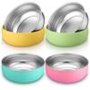 Bolivo Stainless Steel Bowls with Removable Soft Silicone Sleeves | BPA-Free, Non-Toxic, Non-Slip, Stay-Put | Perfect for Kids, Toddlers & Babies | Ideal for Cereal, Snacks & Meals | 4 Pack view 1