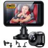 Baby Car Mirror - Baby Car Camera 4.3 inch HD 1080P - Rear Facing Car Baby Monitor with Night Vision - Adjustable View Angle, Easy Setup, Safety for Infants - Black view 1
