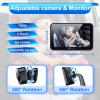 Baby Car Mirror - Baby Car Camera 4.3 inch HD 1080P - Rear Facing Car Baby Monitor with Night Vision - Adjustable View Angle, Easy Setup, Safety for Infants - Black view 4