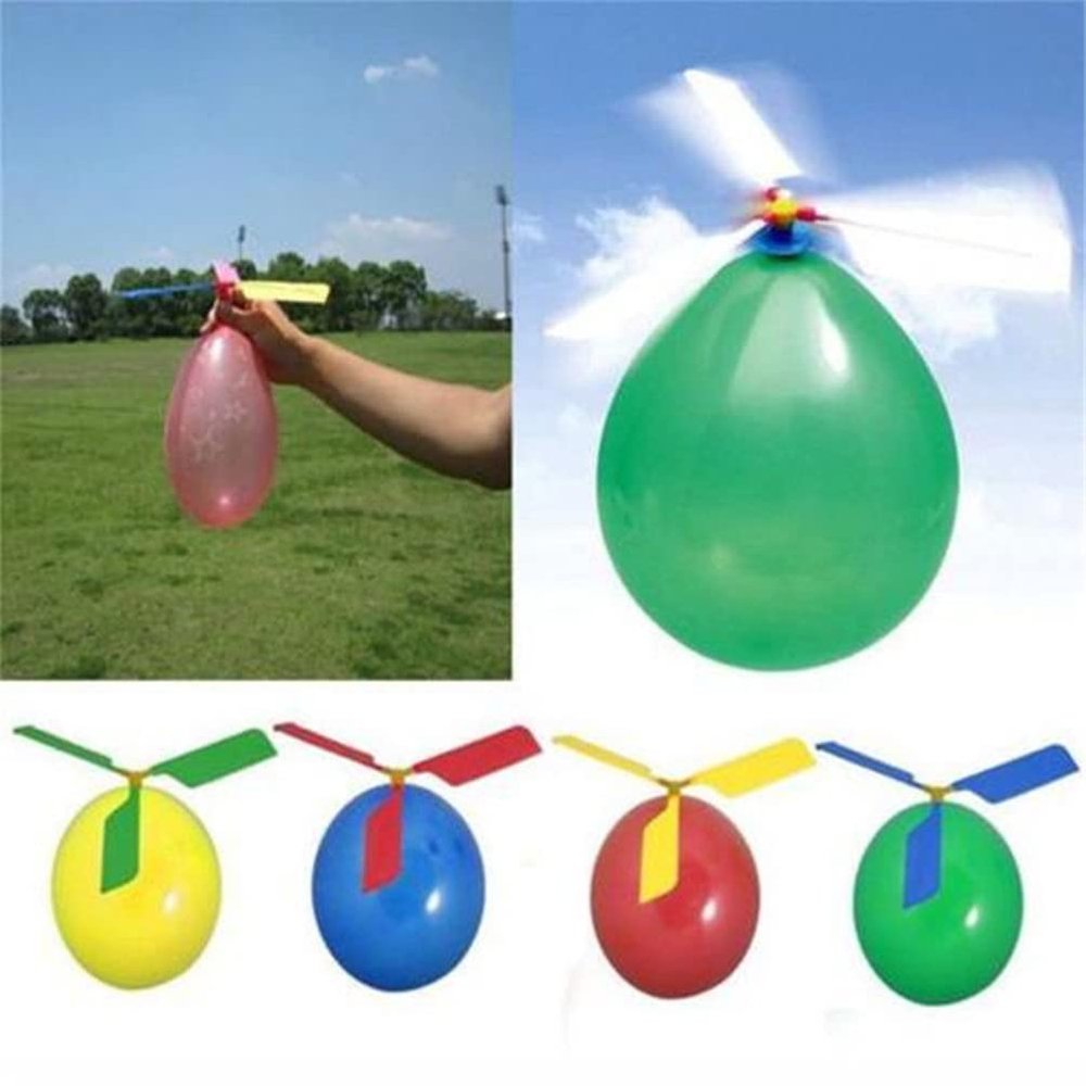10 Pcs Balloon Helicopter Kids Games Stocking Stuffer Party Favor Flying Toys Gift for Boys Girls (Oran ge)