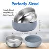 Bolivo Stainless Steel Bowls with Removable Soft Silicone Sleeves | BPA-Free, Non-Toxic, Non-Slip, Stay-Put | Perfect for Kids, Toddlers & Babies | Ideal for Cereal, Snacks & Meals | 4 Pack view 3