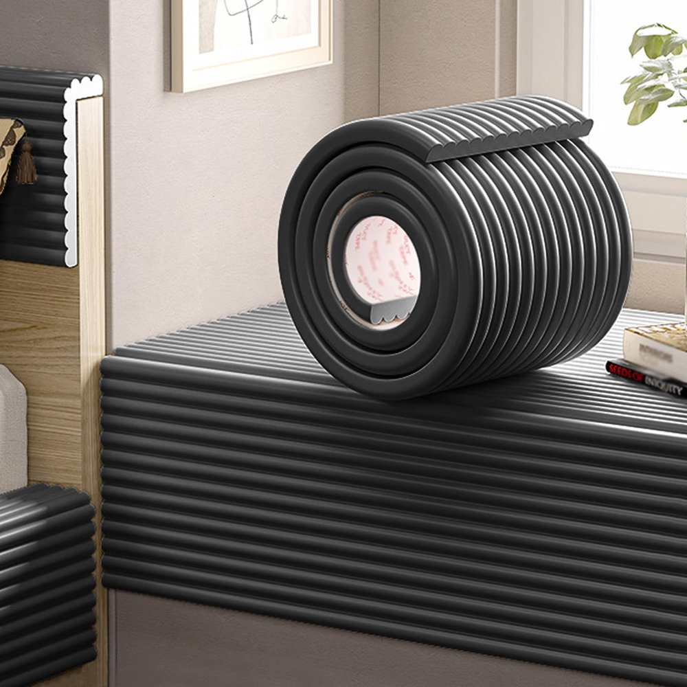 Wall Padded Panels Self-Adhesive, 3D Anti Collision Wall Padding Peel and Stick Headboard Padded Panels for Bedroom Tatami Nursery Decorative Wall Cushion(Black,7.9" x 78.7")