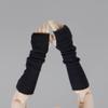 1/12 Scale Female Clothes Gloves Decoration for 6 inches Action Figure Body Doll, Female Action Figure Wrist Wraps Clothing 1/12 Girl Wrist Gloves Costume Accessory (Black, Long Gloves) view 1