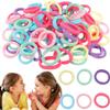 100 Pieces Hair Ties for Baby Girls Toddler Kids Hair Ties Soft Elastic Hair Bands Mini Ponytail Holders Baby Seamless Hair Bands for Kids view 1