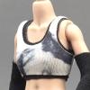1/12 Scale Female Clothes, Sweatpants & Vest Action Figure Clothing for 6-inches Action Figure, 1/12 Girl Doll Side Pocket Casual Pants Cargo Pants with Vest Set Costume Outfit (White-Gray Vest) view 1