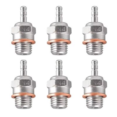 for Traxxas for Kyosho for HSP for HPI for Redcat 1/8 1/10 Hot for Spark Glow Plug Replace OS RC Engines Car Truck for Buggy RC Upgrade Parts RC Car Repair Kit(6pcs N4)