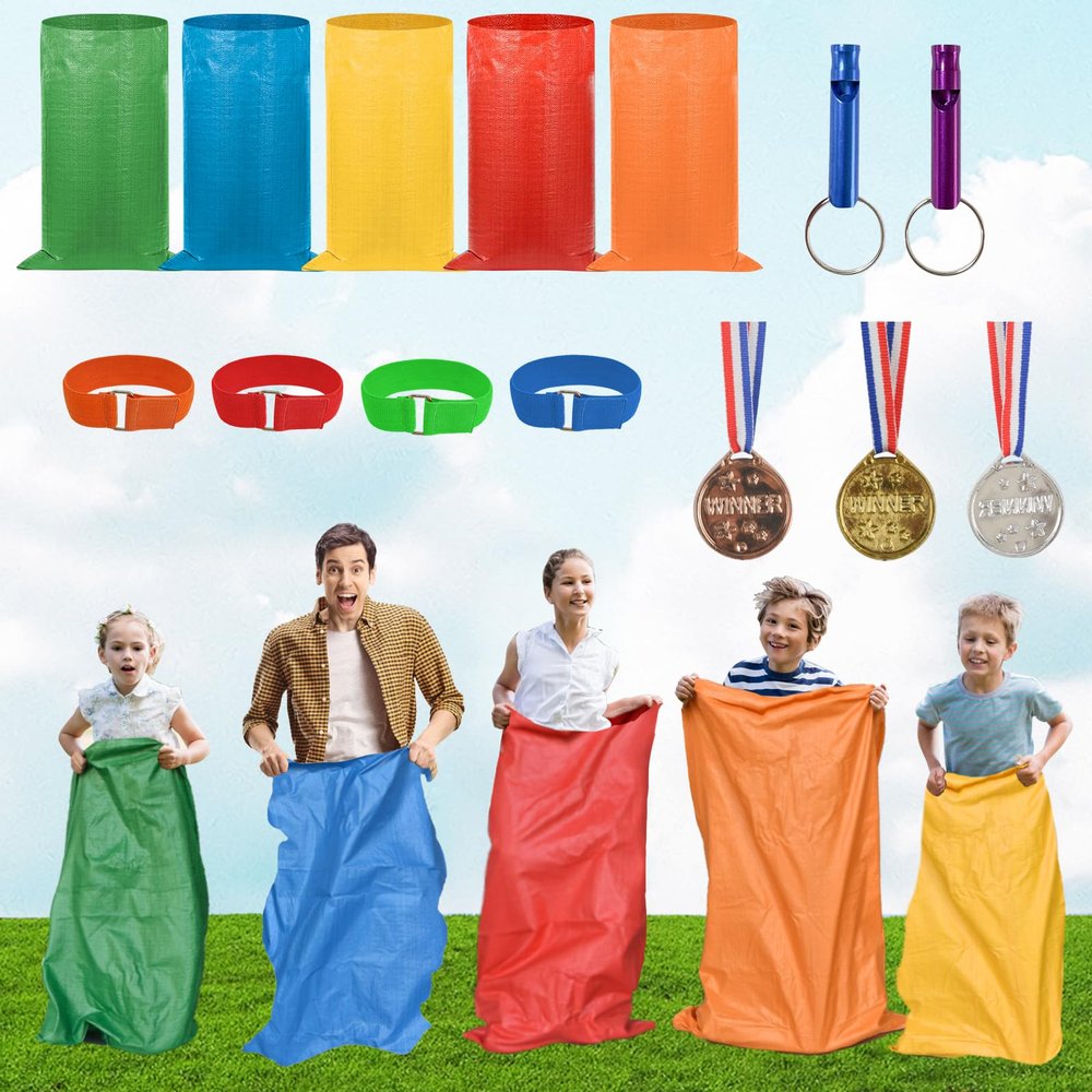 14 Pcs Potato Sack Race Bags, Carnival Outdoor Games Race Bags