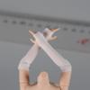 1/12 Scale Female Clothes Gloves Decoration for 6 inches Action Figure Body Doll, Female Action Figure Wrist Wraps Clothing 1/12 Girl Wrist Gloves Costume Accessory (White, Long Gloves) view 2