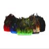 10 meter rooster feather border tape, cockscomb pheasant feather clothing, satin ribbon sewing decoration(Red wine) view 1