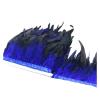 10 meter rooster feather border tape, cockscomb pheasant feather clothing, satin ribbon sewing decoration(Red wine) view 3