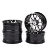 4PCS Aluminium Alloy 1/10 RC Racing Drift Car Wheel Rims for HSP HPI 1:10 Scale On-Road Car Tires Upgrade Parts - (Color: Black) view 1