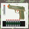 2 Pack Blaster Toy Guns for Boys Fit for Nerf Guns Darts, Small Toys Pistol for Boys Birthday Gifts, for Kids Toddlers Age 6-8 8-12 Year Olds - 16 Refill Foam Darts 2 Wristbands (Green Orange) view 2