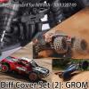 2Pcs Front Rear Diff Cover Set, High-Performance Aluminum Alloy Differential Cover Set (Replacement for ARA320749) for ARRMA 1/14 Typhon GROM, 1/16 Mojave, 1/18 Granite GROM & LOSI 1/12 NASCAR Models view 4