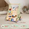 BAUTIA Wooden Baby Walker for 12 Months, Montessori Walker Push Toy for Toddlers Learning to Walk, Push Walker Baby Activity Center for Boys and Girls view 4