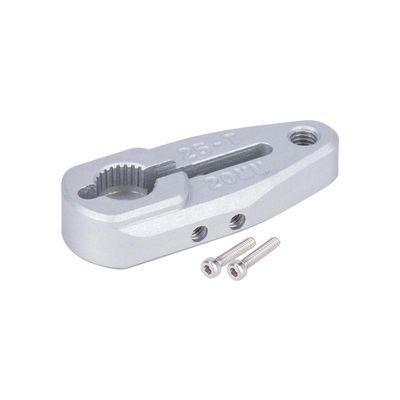 25T Servo Horn 24mm 20mm 7075 Aluminum for Servo Arms 1/10 RC Protek Savox Futaba Servo 1/10 Arrma Buggy Granite Monster Truck Raider 2WD (Silver 20mm)