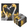 WELLDAY Yellow Flamingos Baby Washcloths, 3 Pack of Cotton Newborn Washcloths, Extra Soft & Ultra Absorbent Muslin Washcloths Baby, Unisex 12 X 12 in view 1