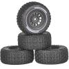1/16 & 1/18 RC Truck Tires & Wheels - Pre-Glued All-Terrain Tires - 12mm Hex 2.56" OD - Fits for Traxxas Slash, ARRMA Mojave GROM, Tamiya, Kyosho, HPI - Durable Nylon Wheels for On/Off Road Bashing view 1