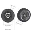 1/16 & 1/18 RC Truck Tires & Wheels - Pre-Glued All-Terrain Tires - 12mm Hex 2.56" OD - Fits for Traxxas Slash, ARRMA Mojave GROM, Tamiya, Kyosho, HPI - Durable Nylon Wheels for On/Off Road Bashing view 2