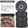 1/16 & 1/18 RC Truck Tires & Wheels - Pre-Glued All-Terrain Tires - 12mm Hex 2.56" OD - Fits for Traxxas Slash, ARRMA Mojave GROM, Tamiya, Kyosho, HPI - Durable Nylon Wheels for On/Off Road Bashing view 3