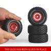 1/16 & 1/18 RC Truck Tires & Wheels - Pre-Glued All-Terrain Tires - 12mm Hex 2.56" OD - Fits for Traxxas Slash, ARRMA Mojave GROM, Tamiya, Kyosho, HPI - Durable Nylon Wheels for On/Off Road Bashing view 4
