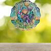10 Inch Metal Sea Witch Wind Spinner - Dark Siren & Sea Shells - Ocean Beach Kinetic Art - 3D Rotating Outdoor Hanging Decor - Weather Resistant view 3