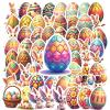 100Pcs Cartoon Easter Egg Stickers, Waterproof Easter Egg Sticker for Water Bottle Laptop Phone Cases Planner Skateboard Luggage Helmet Party Favor Decor, Ideal for Adults Teens Teacher Rewards C2C7G view 2