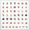 100Pcs Cartoon Crown Stickers, Waterproof Crown Sticker for Water Bottle Laptop Phone Cases Planner Skateboard Luggage Helmet Party Favor Decor, Ideal for Adults Teens Teacher Rewards C2A96 view 3