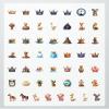 100Pcs Cartoon Crown Stickers, Waterproof Crown Sticker for Water Bottle Laptop Phone Cases Planner Skateboard Luggage Helmet Party Favor Decor, Ideal for Adults Teens Teacher Rewards C2A96 view 4