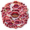 100Pcs Cartoon Lip Stickers, Waterproof Lip Sticker for Water Bottle Laptop Phone Cases Planner Skateboard Luggage Helmet Party Favor Decor, Ideal for Adults Teens Teacher Rewards C2C5C view 1