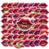 100Pcs Cartoon Lip Stickers, Waterproof Lip Sticker for Water Bottle Laptop Phone Cases Planner Skateboard Luggage Helmet Party Favor Decor, Ideal for Adults Teens Teacher Rewards C2C5C view 2