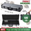 Eccliy Aluminum Poker Chip Case 500 Pcs Card Chip Holder Box Providing Full Protection, Chips, Cards, and Dice Not Included, Gray view 2