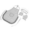 Holibanna Boy Girl Chef Costume Set Apron Hat Mitt Pot Holder for Boy Girl Pretend Play and Baking Activities Adorable Design for Imaginative Kitchen Role Play view 1