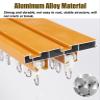 Kunovo Curtain Pelmet Gold Wood Grain Curtain Cassette Box Aluminum, Curtain Pelmet Baffle Double Rail Integrated, Splicable Curtain Box Valance Window Cornice(Wall Mount,2.4m/7.9ft) view 4