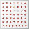 100Pcs Cartoon Strawberry Stickers, Waterproof Strawberry Sticker for Water Bottle Laptop Phone Cases Planner Skateboard Luggage Helmet Party Favor Decor, Ideal for Adults Teens Teacher Rewards C2B3J view 3