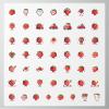100Pcs Cartoon Strawberry Stickers, Waterproof Strawberry Sticker for Water Bottle Laptop Phone Cases Planner Skateboard Luggage Helmet Party Favor Decor, Ideal for Adults Teens Teacher Rewards C2B3J view 4