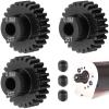 3-Pack Steel Metal 0.8M 5mm Pinion Motor Gear Sets 25T Compatible with HPI Kyosho Losi Axial Tamiya 1/8 1/10 RC Car Monster Truck Buggy, 0.8 Module Gear for Traxxsa Arrma view 1